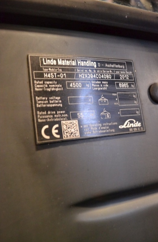Газов мотокар Linde H45T 01 394 4500 kg