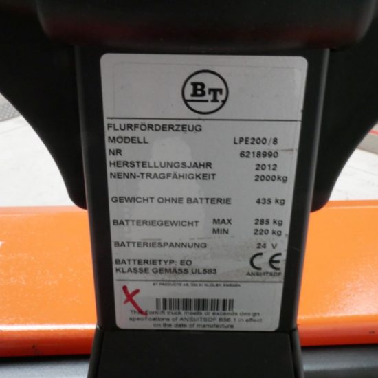 Електрическа количка BT LPE200-8