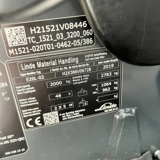 Електрокар Linde E20L 386_02 EVO.